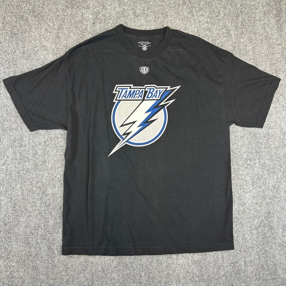 Old Time Hockey Tampa Bay Lightning NHL Black Graphic T-Shirt Mens XL